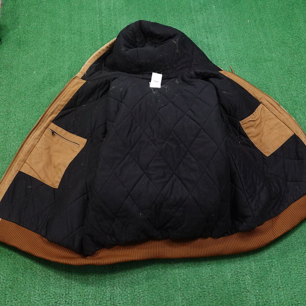 VINTAGE CARHARTT J140 BRN DUCK‎ CANVAS HOODED JACKET MENS 3XL **READ** - Picture 10 of 16